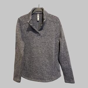 Kyodan Outdoor Women’s 1/4 Snap Grey Gorpcore Cabincore Pullover Sweater Size XL